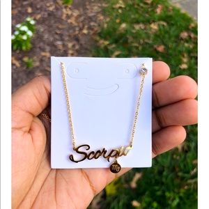 Zodiac Sign Necklace with Rhinestone